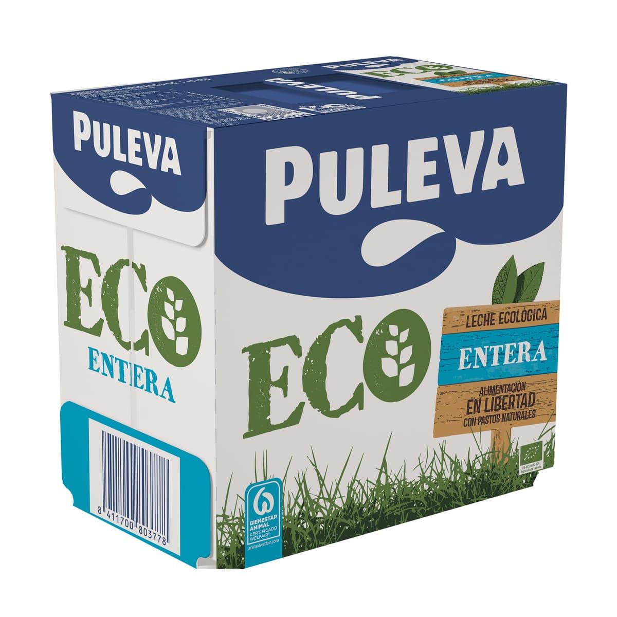 Puleva ECO - Leche Ecológica Entera BIO - Bienestar Animal - Brik UHT Pack 6 x 1L — view 4