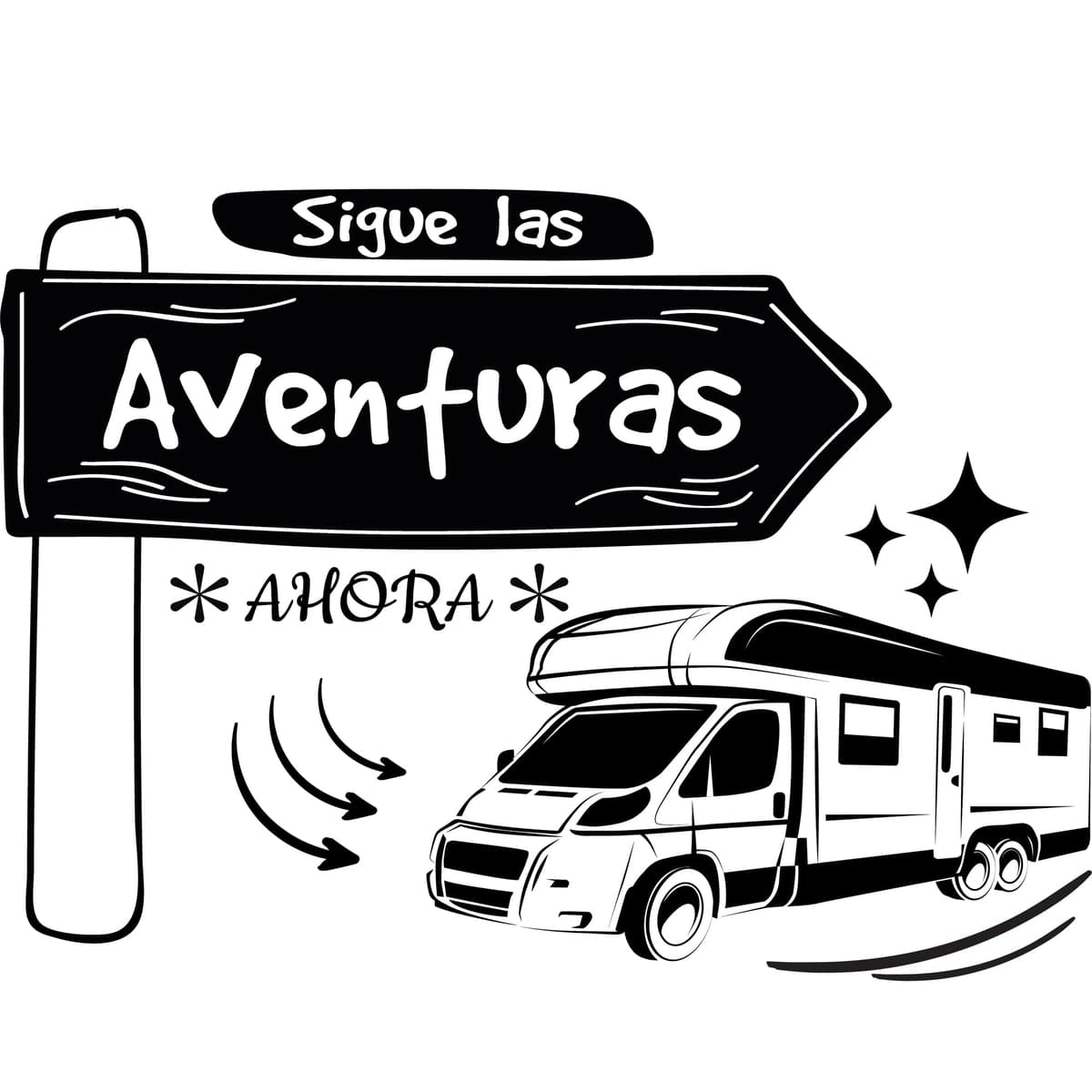 Outdoor Motorhome Sticker for Vans and Camper – Vinyl 'Living My Dream' (20 cm x 30 cm) — view 13