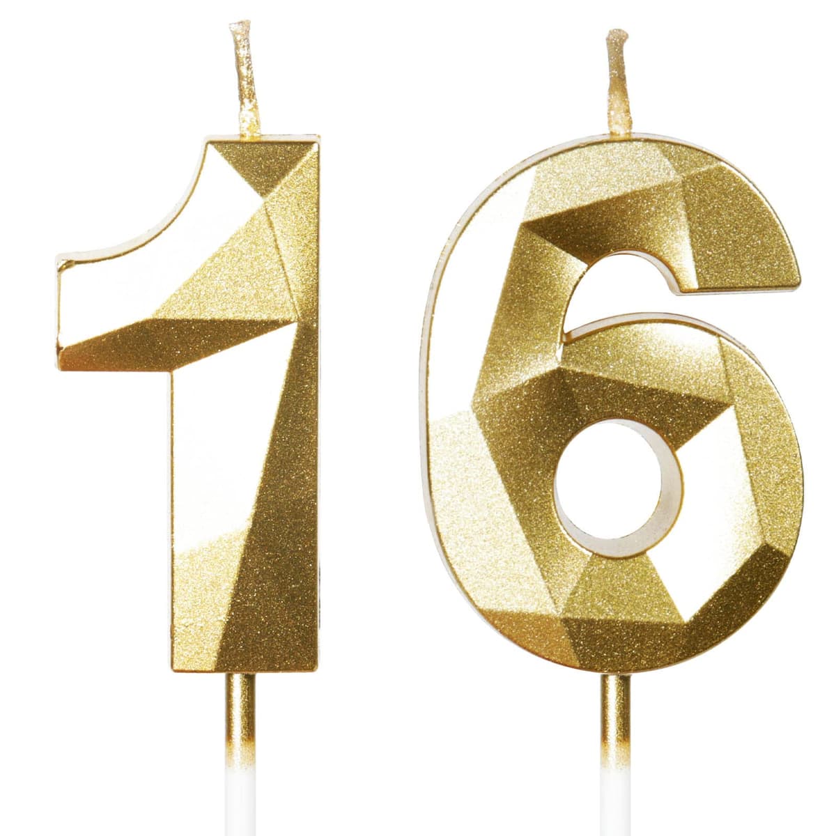 Yiran 50th Birthday Candles, Gold Number 50 Happy Birthday Candles, Cake Topper Decorations for Birthday Party, Wedding Anniversary Celebration Supply — view 114