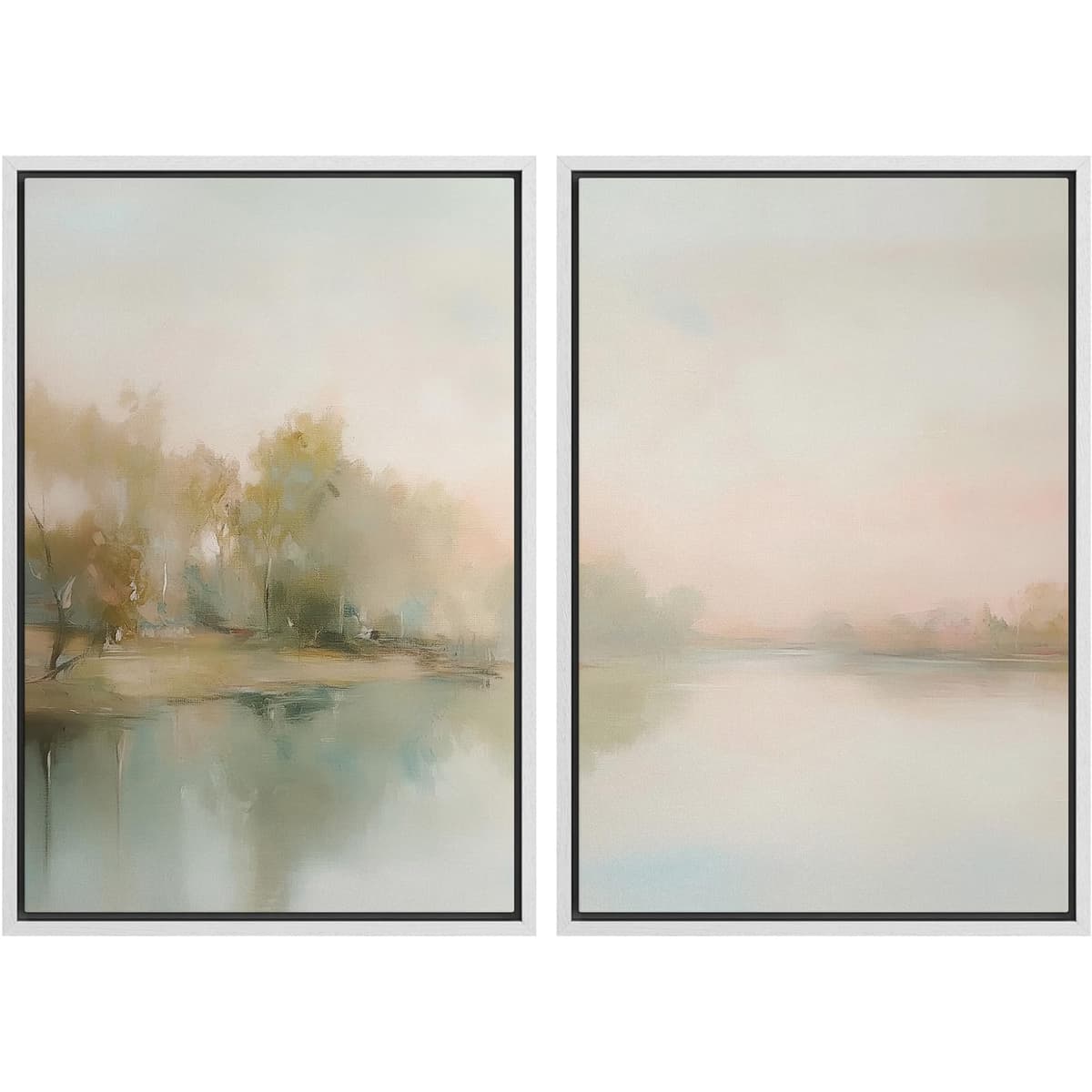 MUDECOR Framed Canvas Print Wall Art Monochromatic Gradient Abstract Minimalist Gray Illustrations Modern Art Decorative Bohemian Colorful Chic for Living Room, Bedroom, Office - 16"x24"x2 Black — view 120