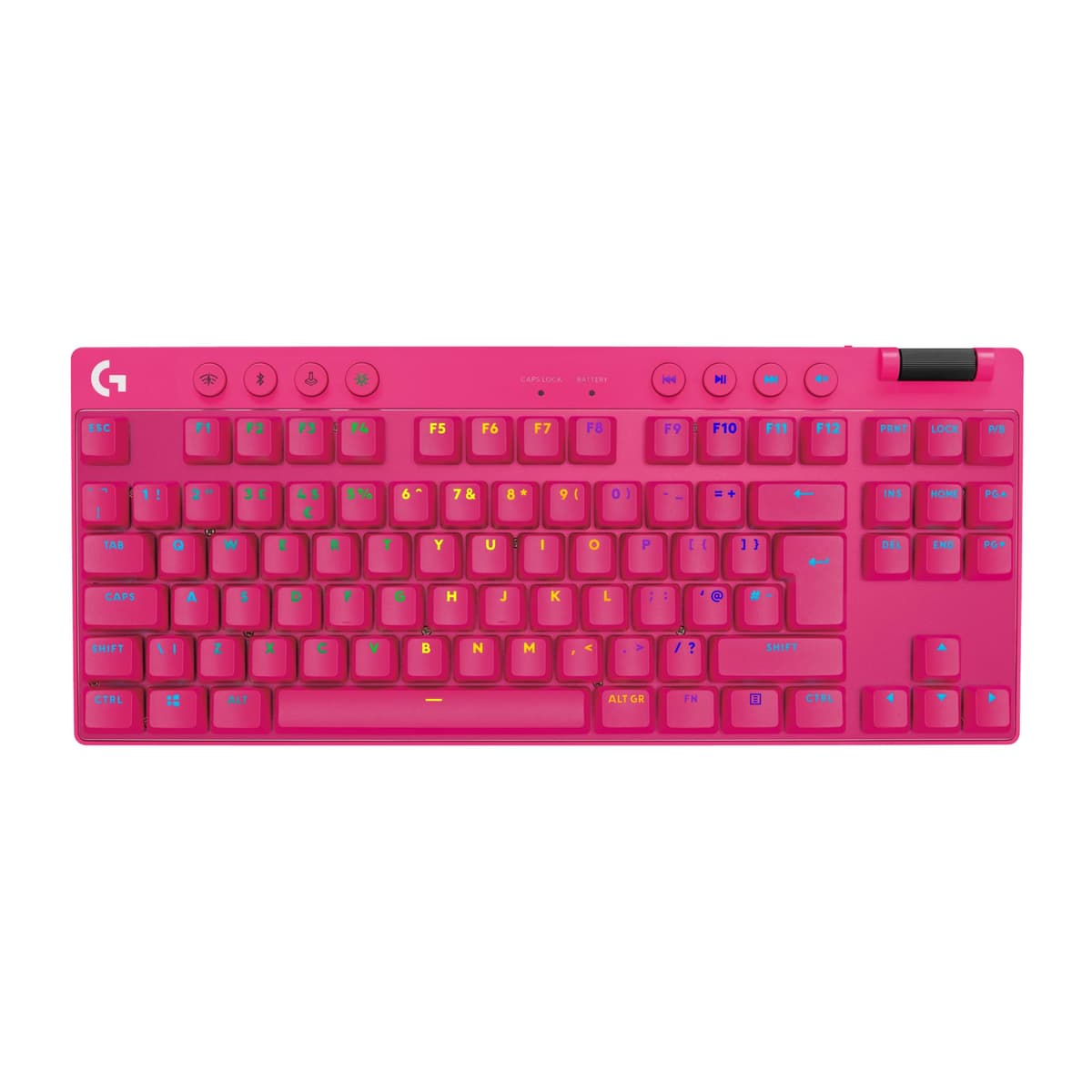 Logitech G PRO Mechanical Gaming Keyboard – Ultra Portable Tenkeyless Design, Detachable Micro USB Cable, Advanced GX Blue Clicky Switches, LIGHTSYNC RGB Backlit Keys, QWERTY UK, PC/Mac - Black — view 14