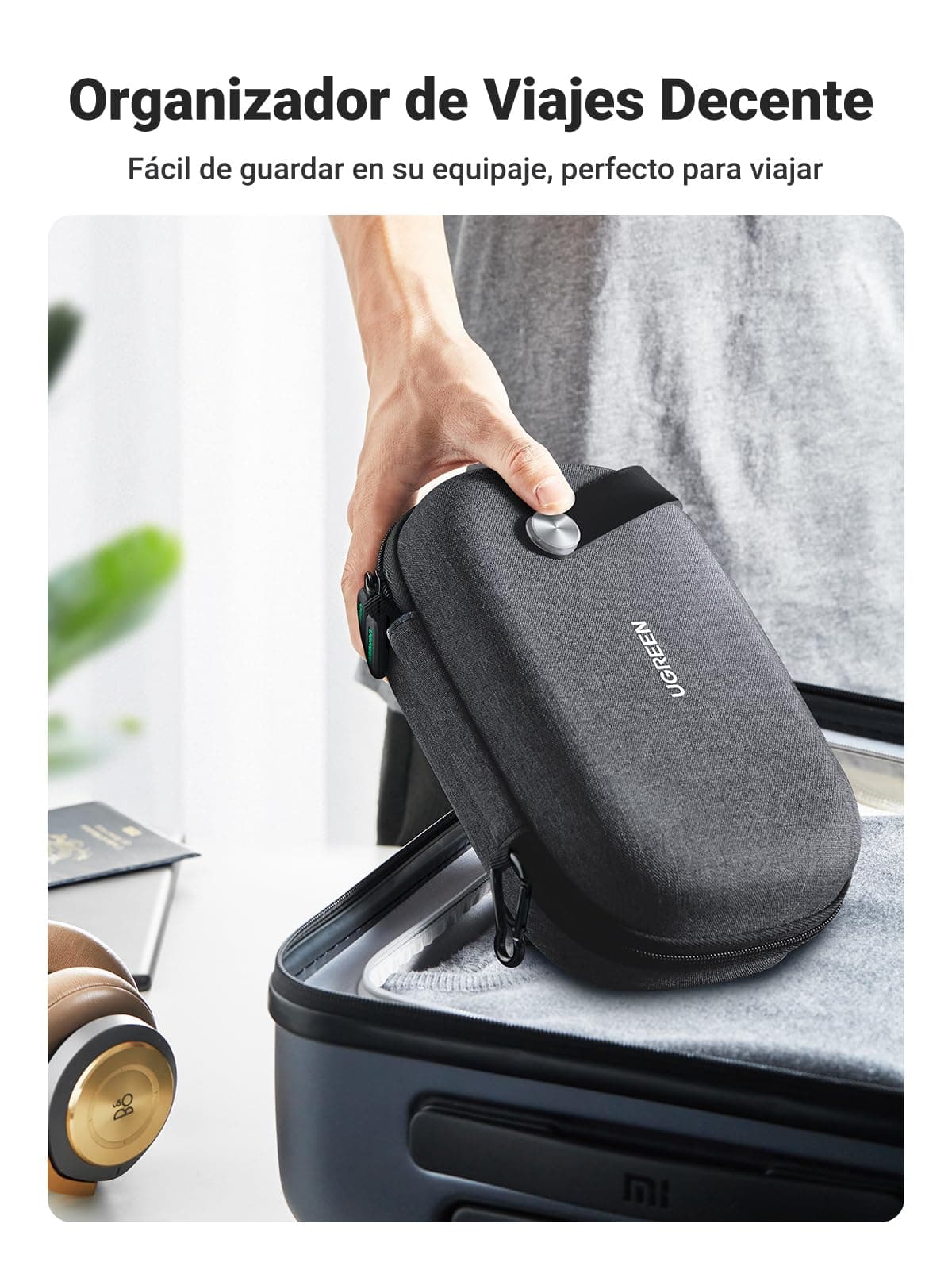 UGREEN Organizador Viaje Almacenamiento de Accesorios Electrónicos, Bolsa de Cable Impermeable, Protección a Prueba de Golpes, para Memoria USB, Cargador de Disco Duro, Batería — view 6