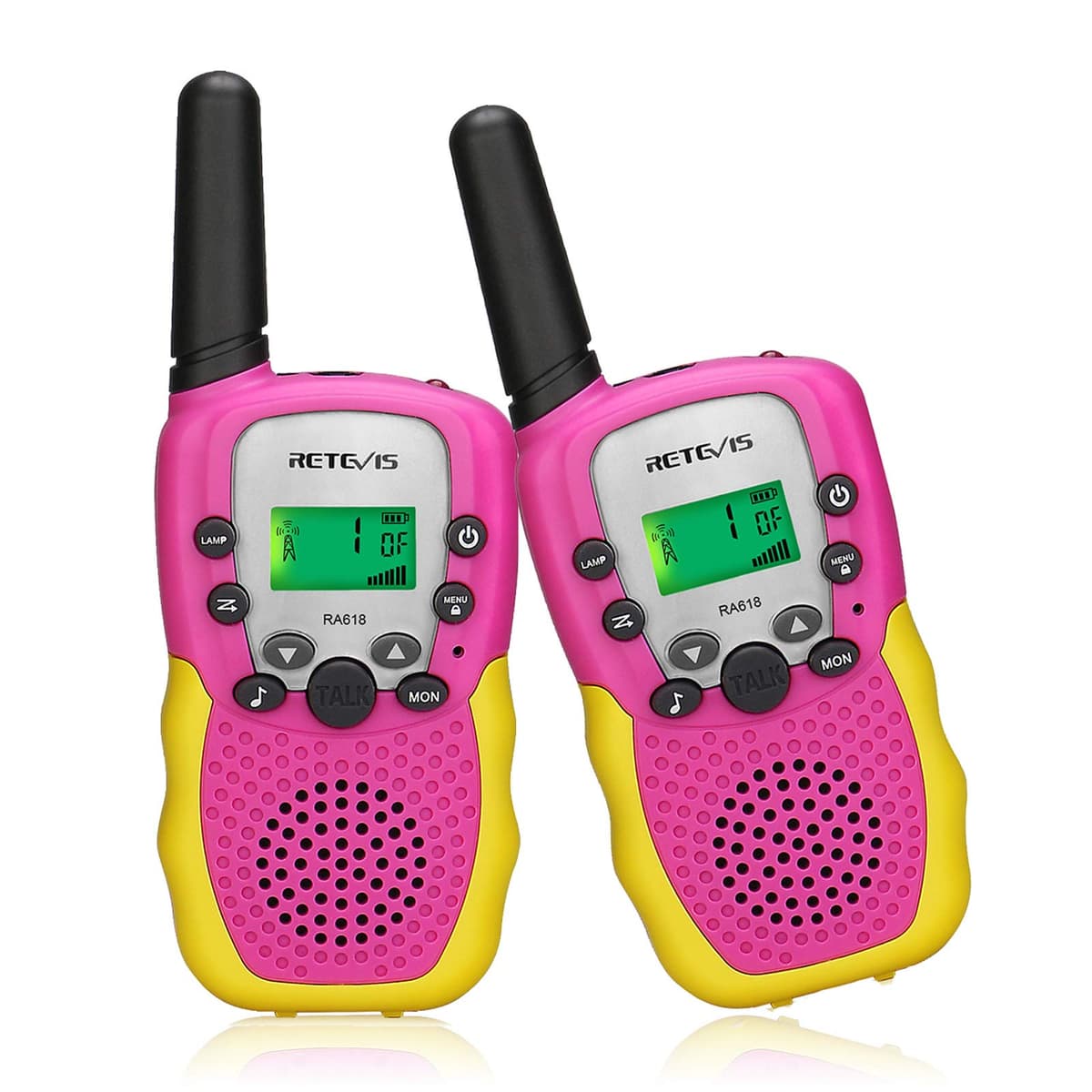 Retevis RT388 Walkie Talkie Niños PMR446 8 Canales Pantalla LCD Linterna Vox 10 Tonos de Llamada Bloqueo de Canales Talkie Walkie Juguete para Niño (Azul Oscuro, 1 Par) — view 12