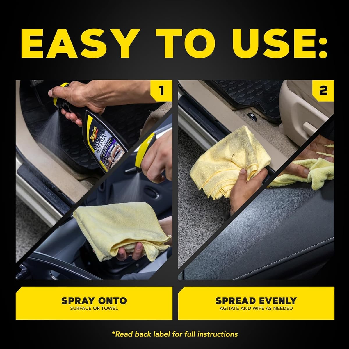 Meguiar's Quik Interior Detailer Cleaner 473ml for a Matt Finish. Cleans all Interior Car Surfaces - G13616EU — view 7