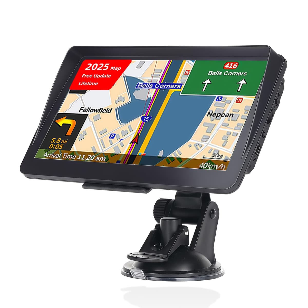 IGEAIIE 7 Inch Sat Nav for Car, HGV Truck Navagation, HD GPS System with UK & Europe Maps 2026, Lifetime Free Updates, Postcode Search, Voice Guidance, Speed Camera Alerts & POI