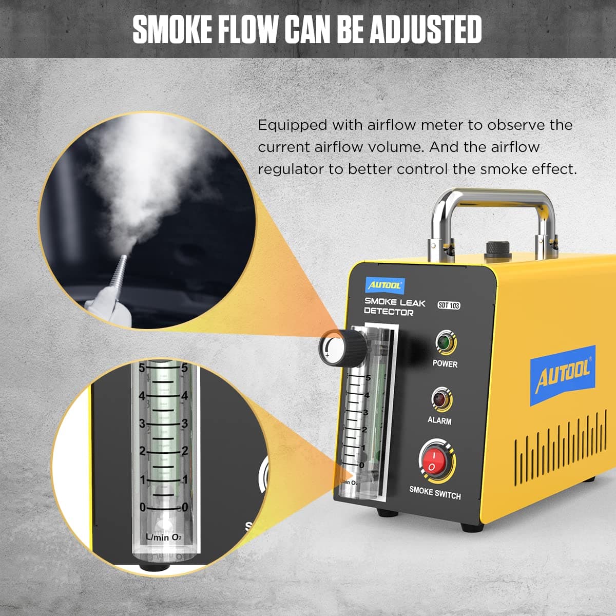 AUTOOL Car Leak Detector Smoke Machine Compatible with 12V Cars (SDT 103) — view 6