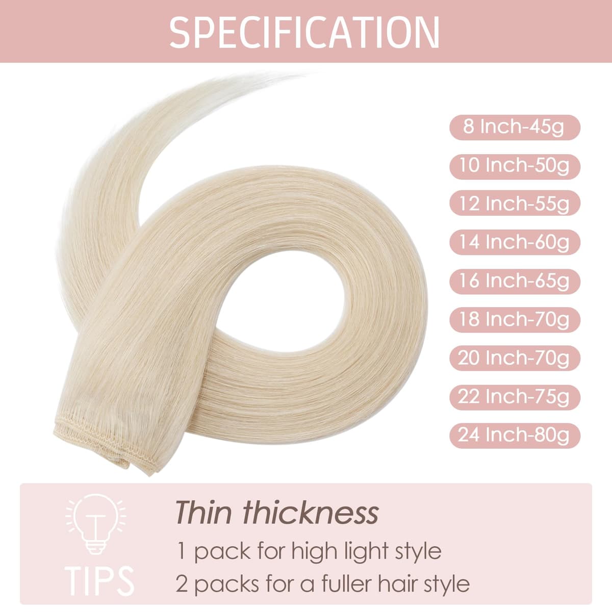 Silk-co 10inch Hair Extensions Clip in Hair Extension Human Hair #04 Medium Brown -Basic Thickness-Thin Weft- 8 Pieces Real Remy Straight Hair Extensions[50g] — view 11