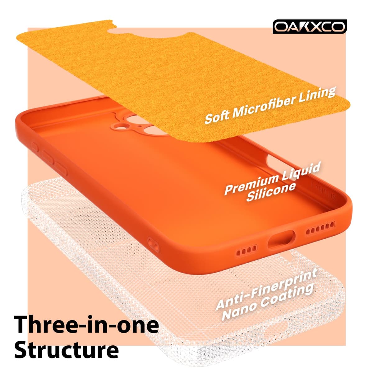 oakxco for iPhone 17 Pro Max Phone Case Liquid Silicone, Cute Thin Slim Grip Soft Rubber Gel for Women Men, Smooth Matte TPU Plain Solid Color Girly Simple Case with Camera Cover, Light Pink — view 27