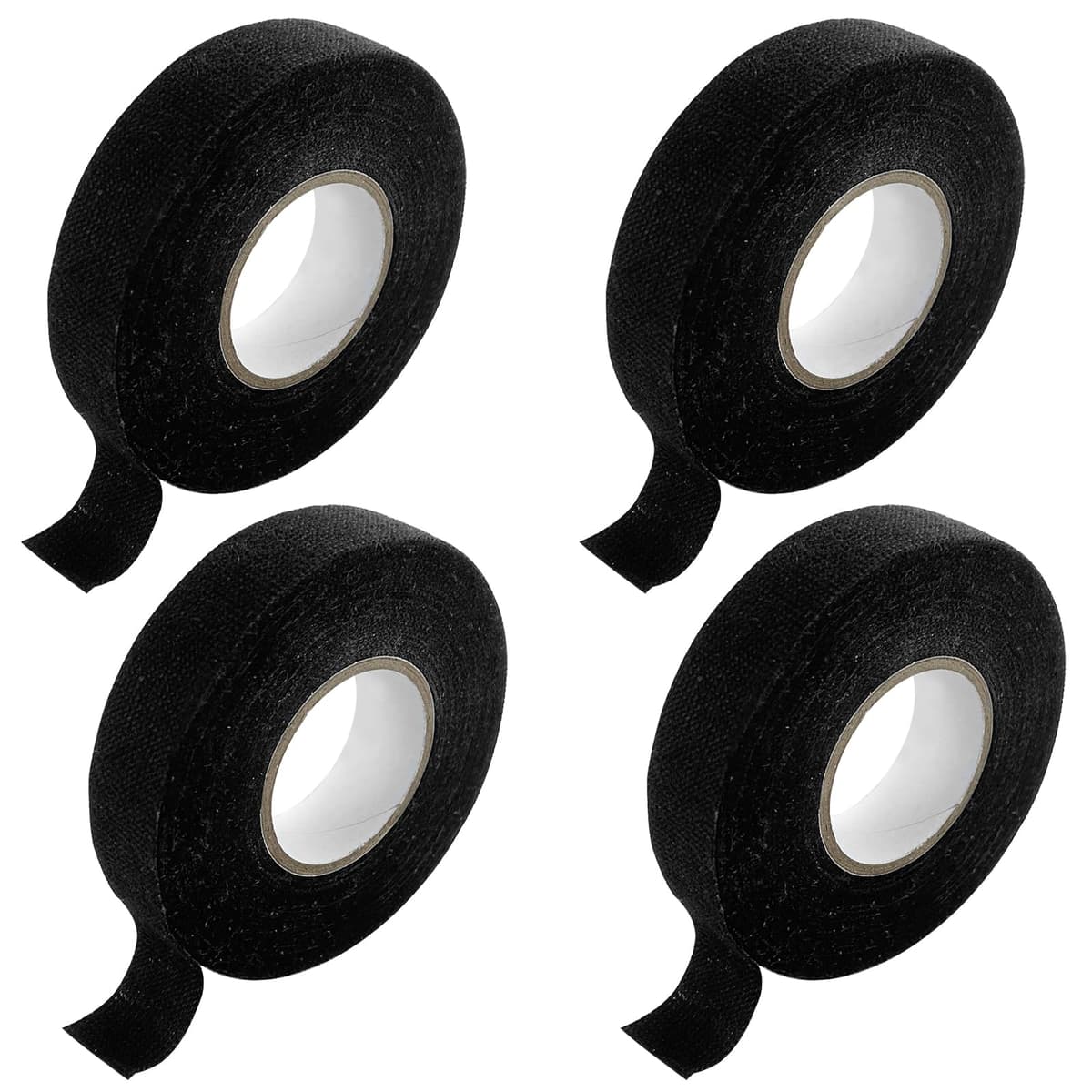 4 Rolls of Electrical Wire Insulating Tape, 19 mm x 25 m Automotive Adhesive Tape, Electrical Tape for Automotive Harnesses, to Organize Cables and Reduce Noise