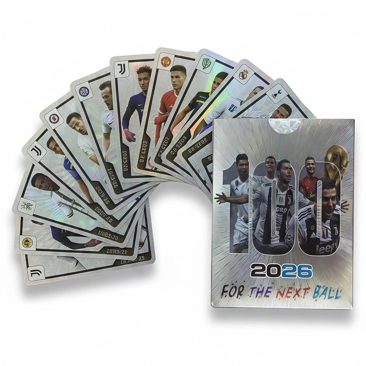55 Pcs Gold Foil Football Cards Set, 2026 Premium Soccer Collectible Cards for Fans, Plated Trading Cards, for Football Enthusiasts, Luxury Soccer Star Collection (Gold) — view 4