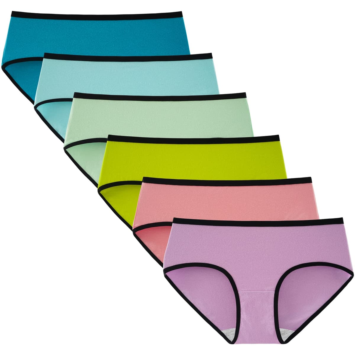 INNERSY Bragas Mujer Algodón Elástico Culotte Cintura Media Ropa Interior Cómodas y Suaves Pack de 6 — view 11