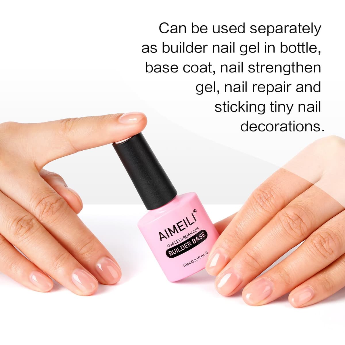 AIMEILI Gel Uñas Constructor Base Coat y Builder Gel 7 en 1 Nail Extensión Esmaltes Semipermanentes de Uñas UV LED Building Base 10ML — view 3