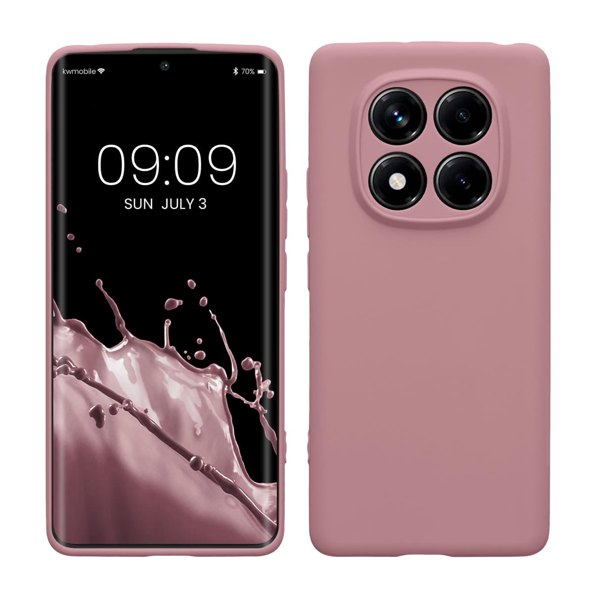 kwmobile Carcasa Compatible con Xiaomi Redmi Note 14 Pro 5G / Poco X7 Funda - Funda Ultrafina de TPU con Bordes elevados - Lavanda Metalizado — view 310