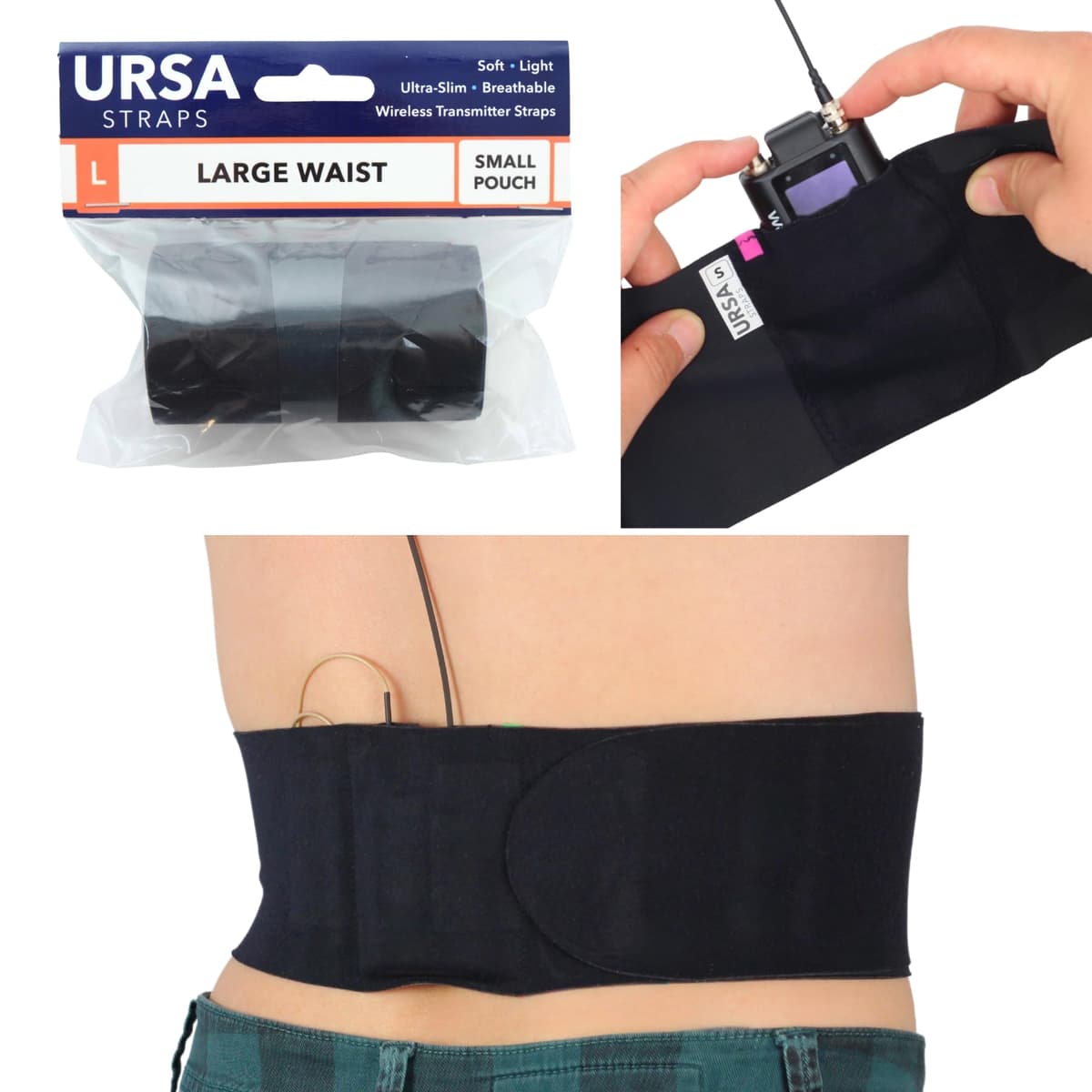 URSA Waist Strap – Ultra Slim, Breathable & Stretchy Microphone Transmitter Strap, Compatible with Most Transmitters & Receivers — view 3