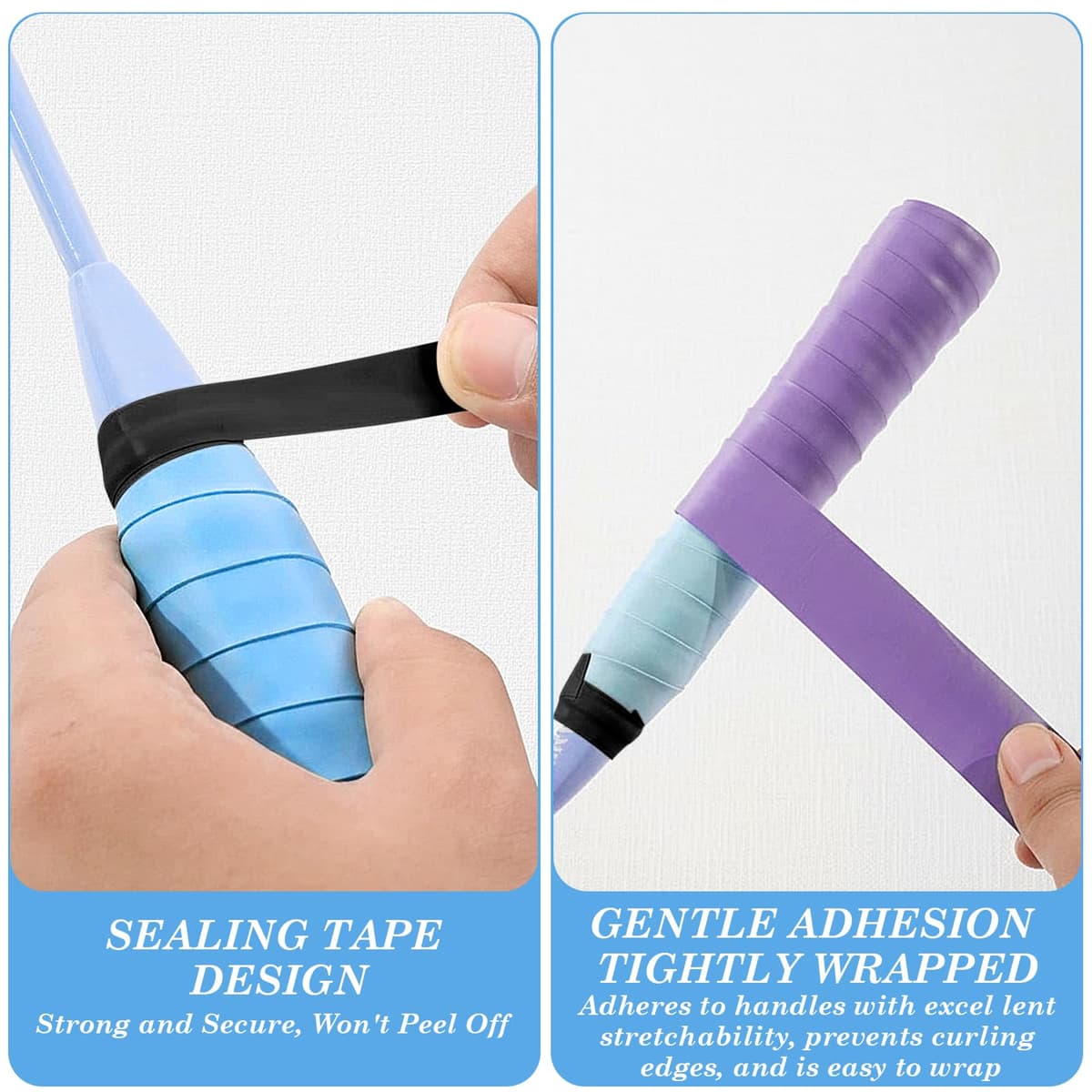 10 piezas Color Cintas de Agarre de Raqueta, Autoadhesivo Antideslizante y Respirable grip raqueta para tenis squash bádminton y tenis de mesa — view 5