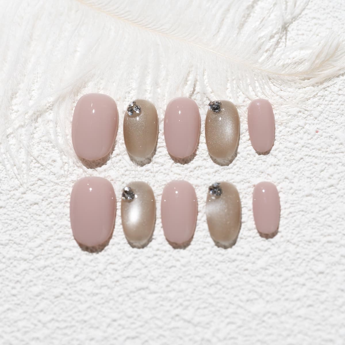 Sun&Beam Nails Handmade Press On Nail Long Coffin Ballerina Pink Flower Acrylic Fake Tip 3D Design Art Charms Cute with Storage Box 10 Pcs (S) — view 327
