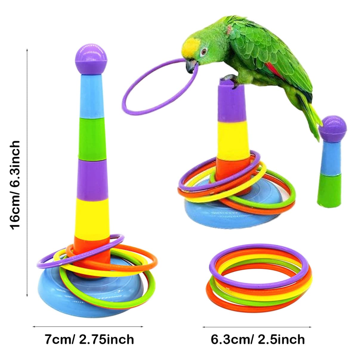 Aircris Allazone 17 Juguetes para pájaros, Juguetes de mascar para pájaros, Juguete para Colgar para Loro, Juguete de Entrenamiento de pájaro para Loro, calopsita, conuras, Independientes, pinzones — view 3