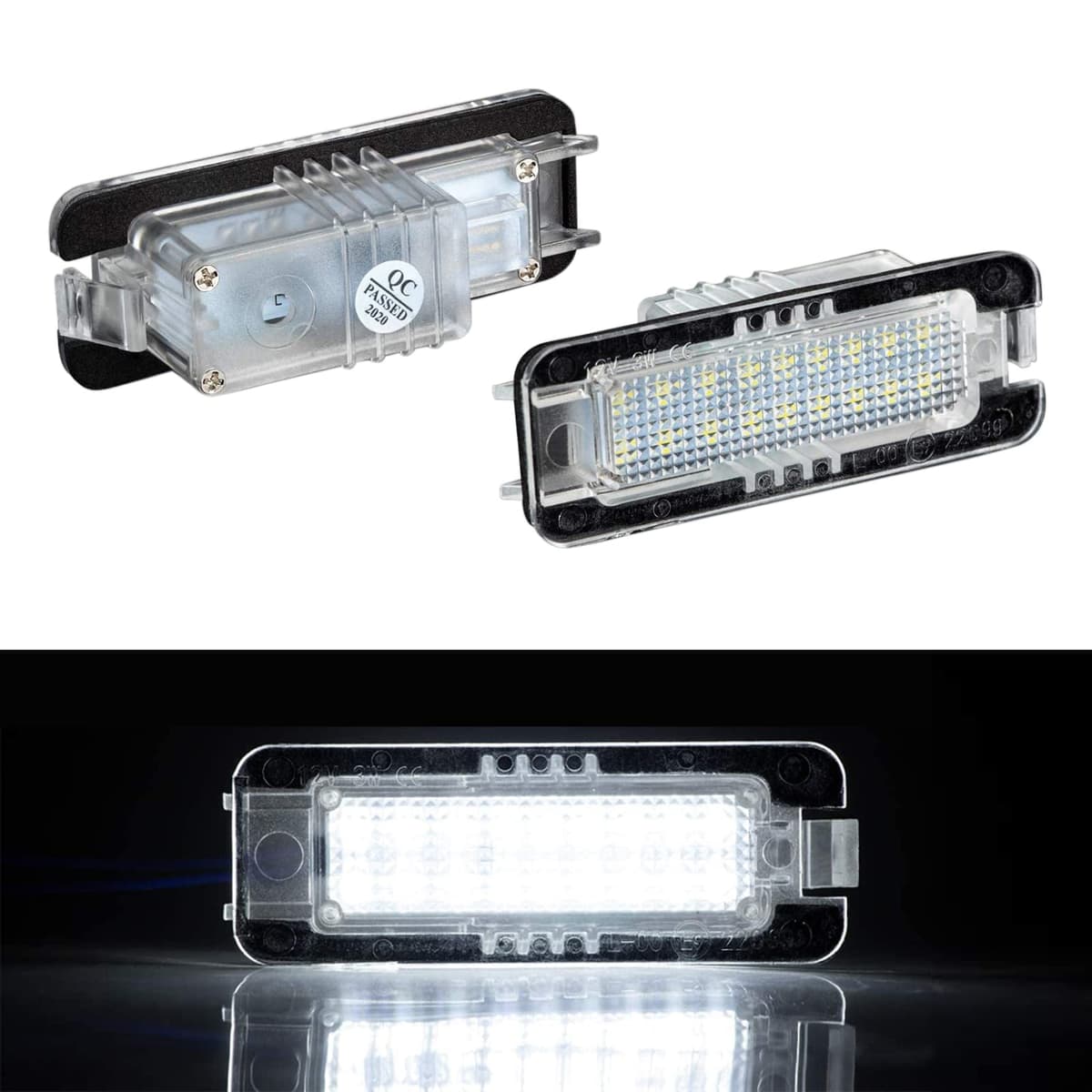 Luces LED Matrícula para 206 207 407 406 306 307 308 5008, Luz Matrícula para Citro-en C3 PICASSO C4 C5 BERLINGO B9 M49 M59 SAXO XSARA, LED Matrícula 2 Piezas Canbus — view 24