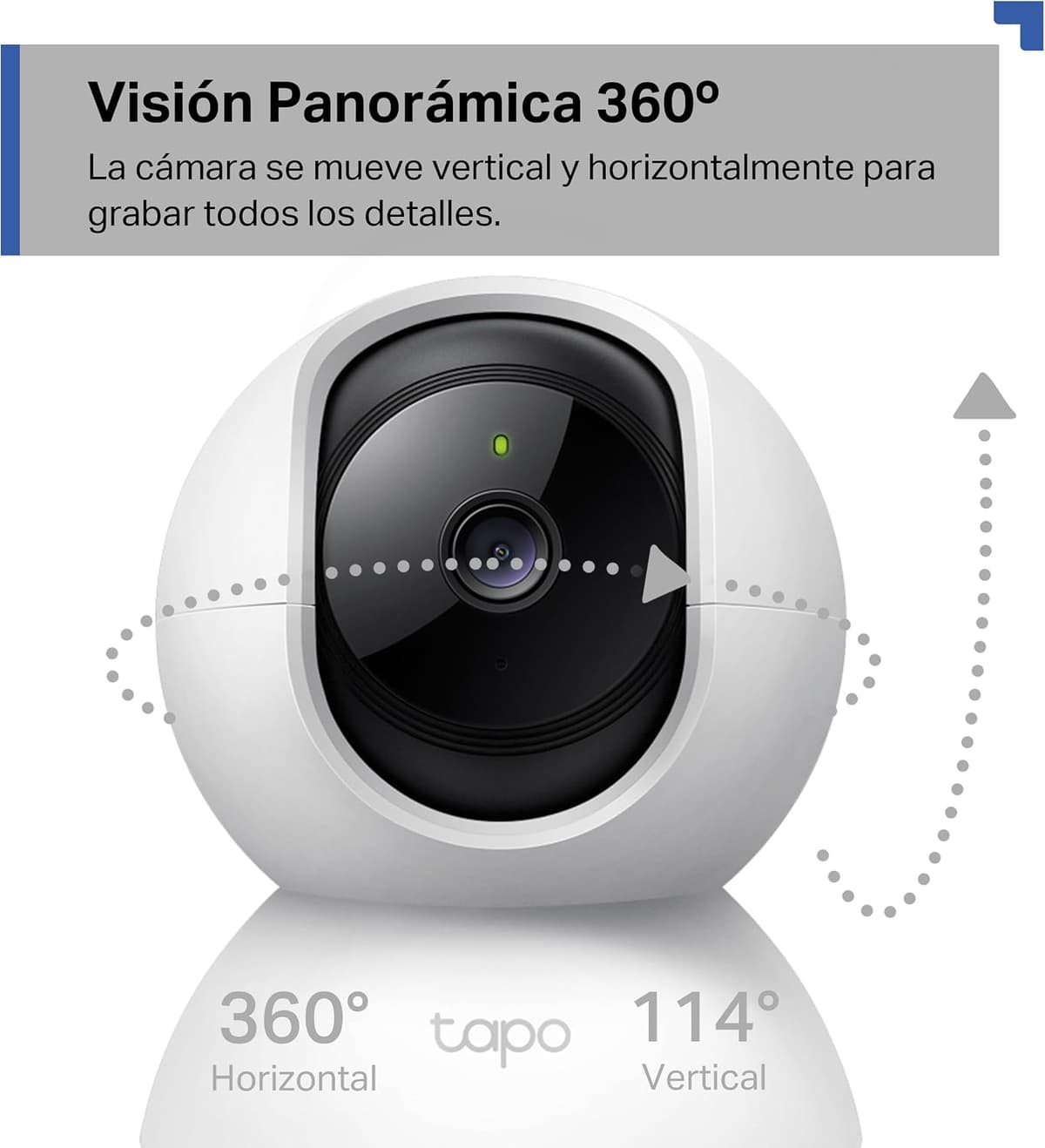 Tapo 2K(3MP) 360°C21A Indoor WiFi Surveillance Camera, Night Vision, Real-Time Notifications, Person Detection, Motion Tracki — view 3