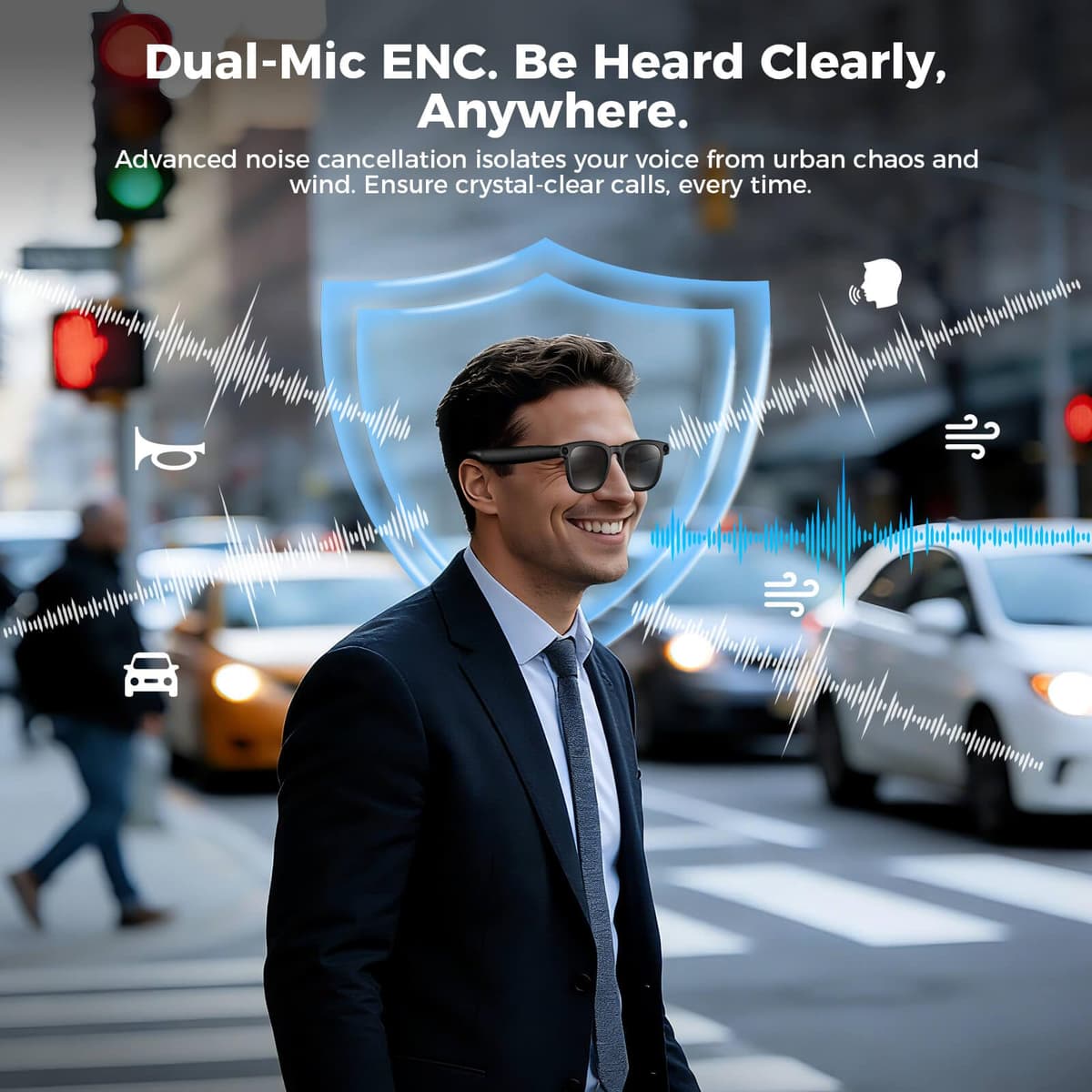 2026 Smart AI Glasses, 8MP 4K POV Camera, AI Assistant, HD Video & Voice Recorder, Meeting Transcriber, Translation, Open-Ear Bluetooth, UV Blocking + Photochromic Lenses for Outdoor & Hiking — view 7