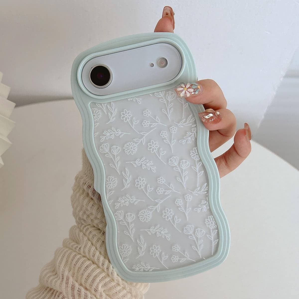 QLTYPRI Compatible with iPhone 11 Case, Cute Curly Wave Frame Clear Case for Girls Women, Transparent Soft Silicone TPU Bumper Shockproof Protective Phone Cover for iPhone 11 - Purple — view 75