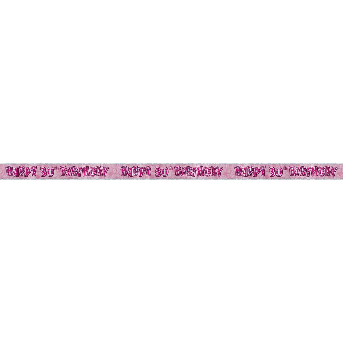 Unique Party 92068 - 9ft Foil Glitz Pink Happy 80th Birthday Banner — view 9