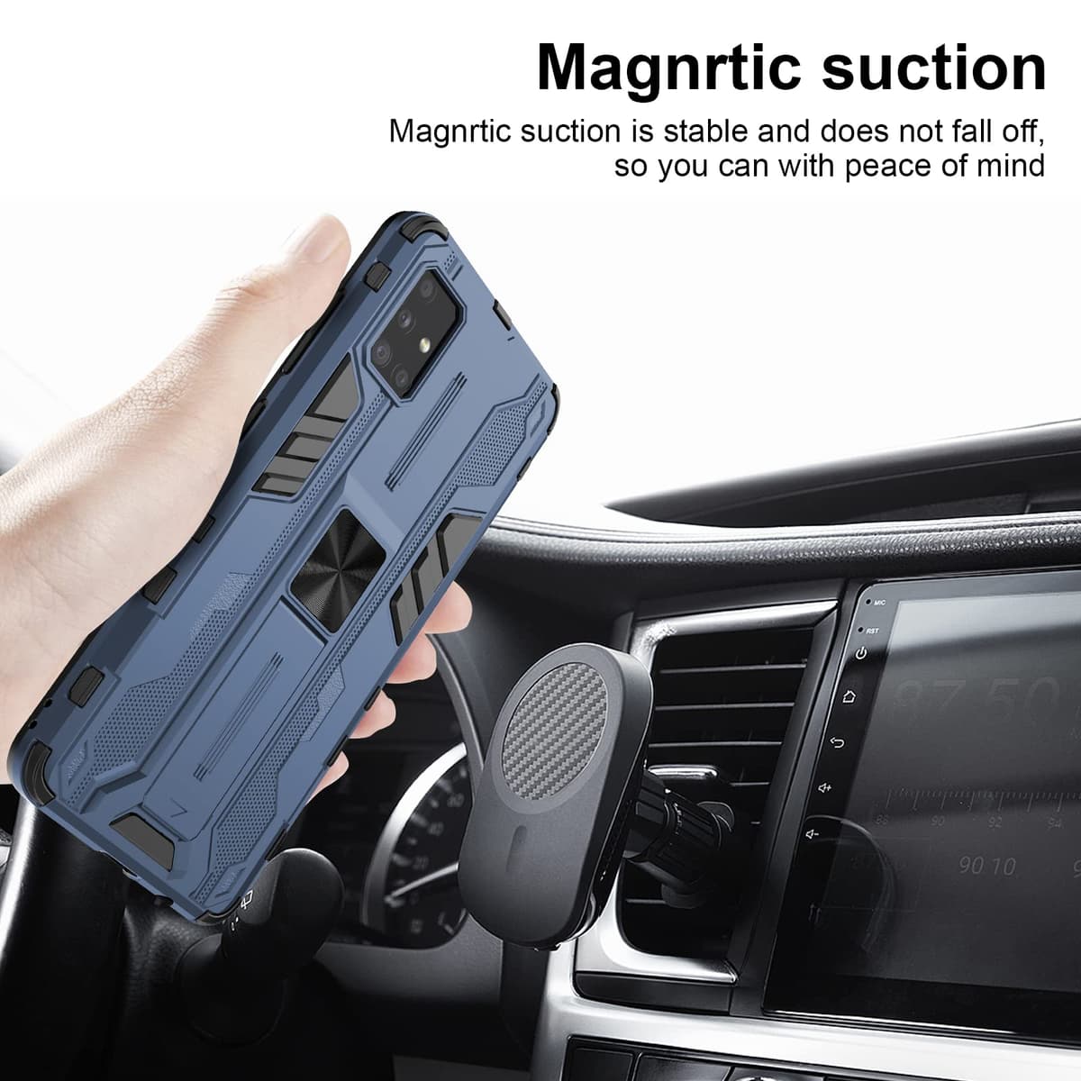 Funda para CMF Phone 2 Pro, Carcasa Antigolpes con Soporte anular metálico, Case Protectora de Grado Militar, Negro — view 1664