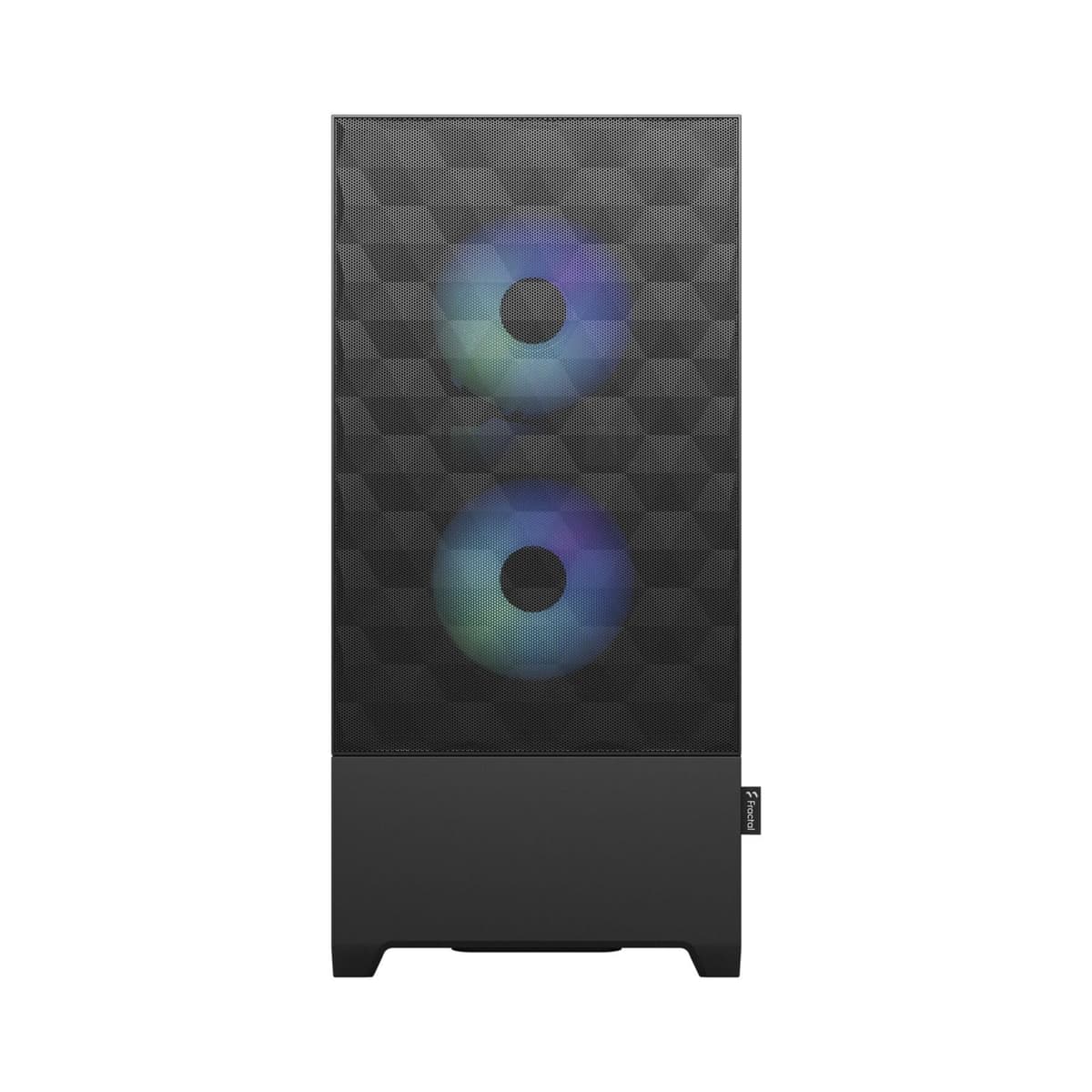 Fractal Design Pop Air RGB Black - Tempered Glass Clear Tint - Honeycomb Mesh Front – TG side panel - Three 120 mm Aspect 12 RGB fans included – ATX High Airflow Mid Tower PC Gaming Case — view 2