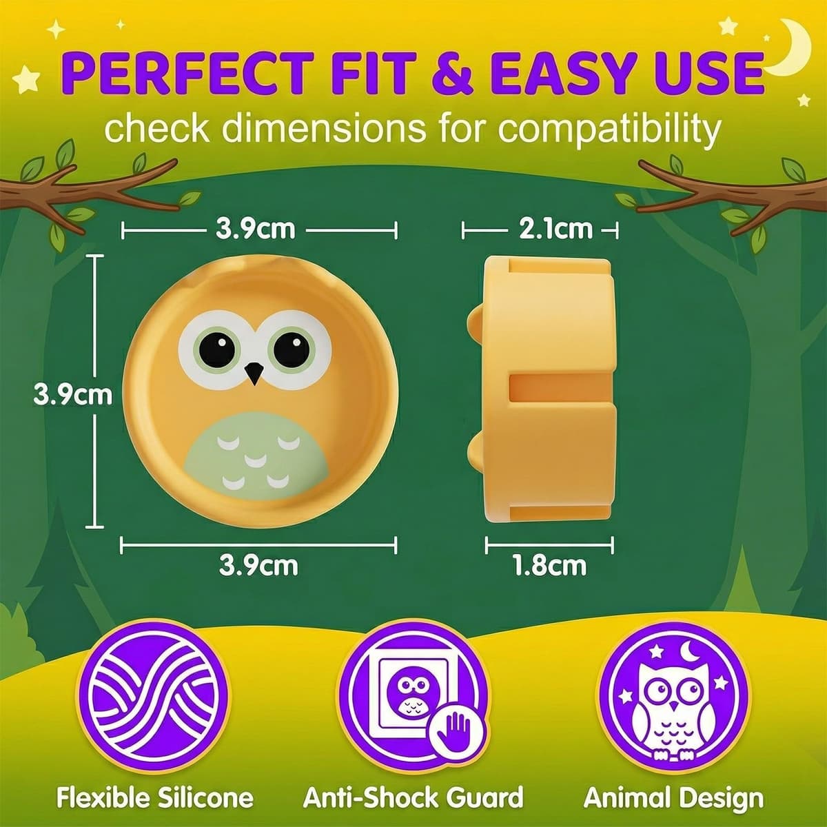 Protector Enchufes para Bebes, 6 Piezas Cubre Enchufes Bebe, Fundas Decorativas,para Enchufe de Bebés, Cocinas, Baños, Protectores de Enchufe a Prueba de Salpicaduras (B) — view 5