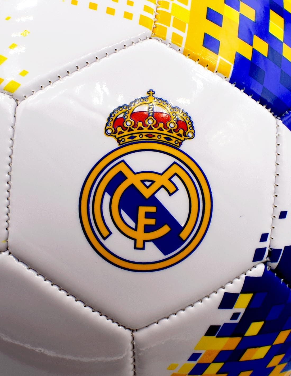Real Madrid Balón diseño pixelado Talla 5 tamaño Similar al reglamentario Producto Oficial — view 4