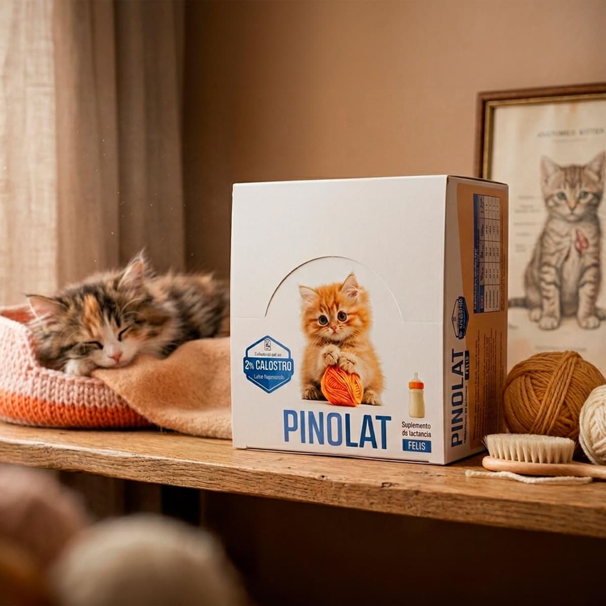 Laboratorios Pino Pinolat Felis Calostro Leche Maternizada para Cachorros de Gato con 2% Calostro – Lactancia Alternativa o Suplementaria – 30 Sobres Monodosis de 10 g — view 4