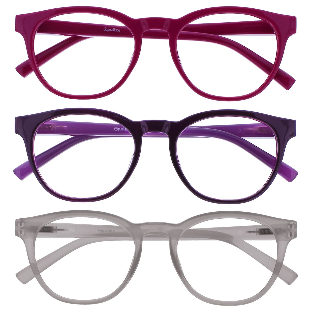 OPULIZE Blu Gafas con Bloqueo de Luz Azul Montura Redonda Azul Bisagras de Muelle Mejoran el Sueño Ordenador Gaming Antirreflejante Hombre Mujer B5-3 +0.00 — view 21