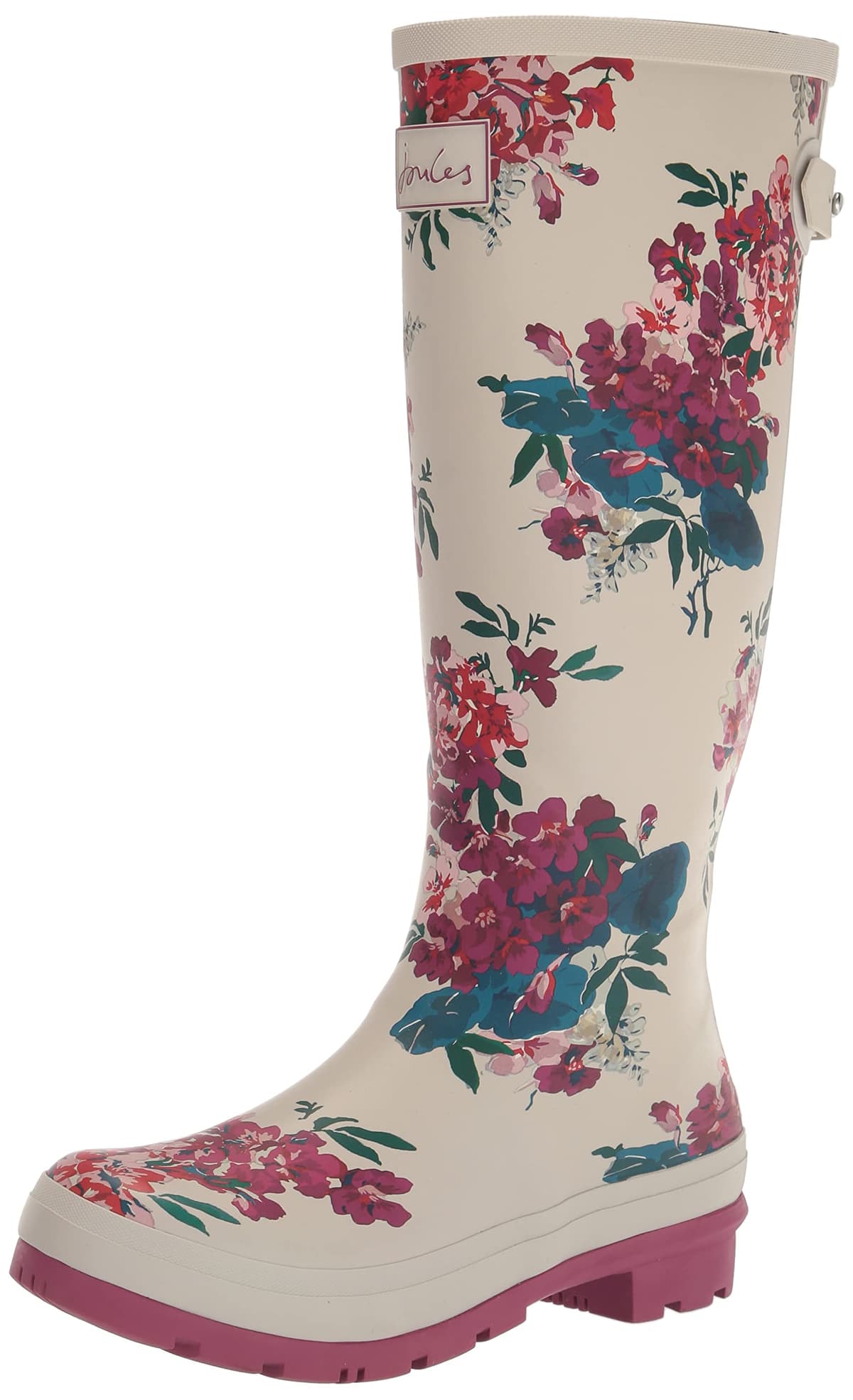 Joules Womens Welly Print With Adjustable Back Gusset - Black Metallic Bees — view 15