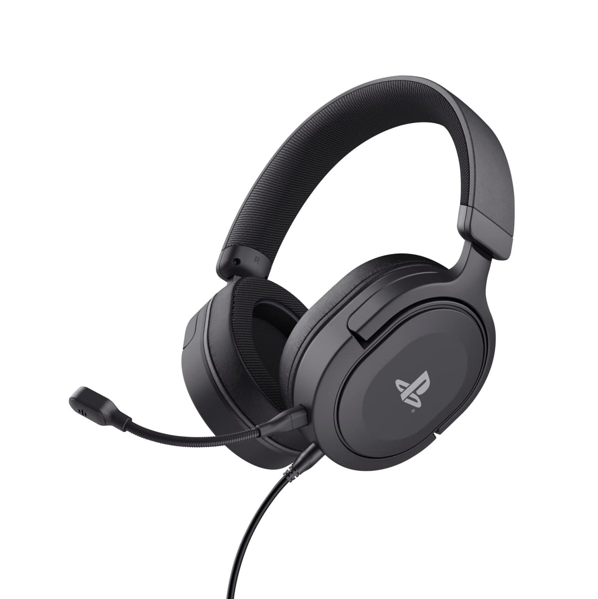 Trust Gaming GXT 498 Forta [Officially Licensed for PlayStation 5] Sustainable Gaming Headset for PS5 / PS4, 1.2m Cable, 50mm Drivers, Detachable Microphone, Wired Over-Ear Headphones - Black