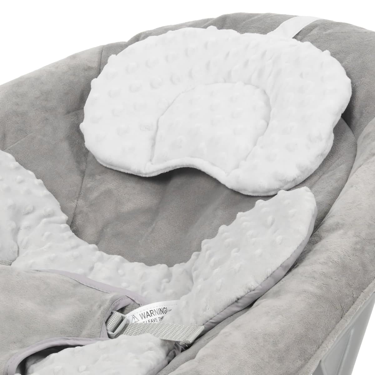Puggle Comfy Snug Plush Music & Vibration Bouncer - Melange Grey — view 5