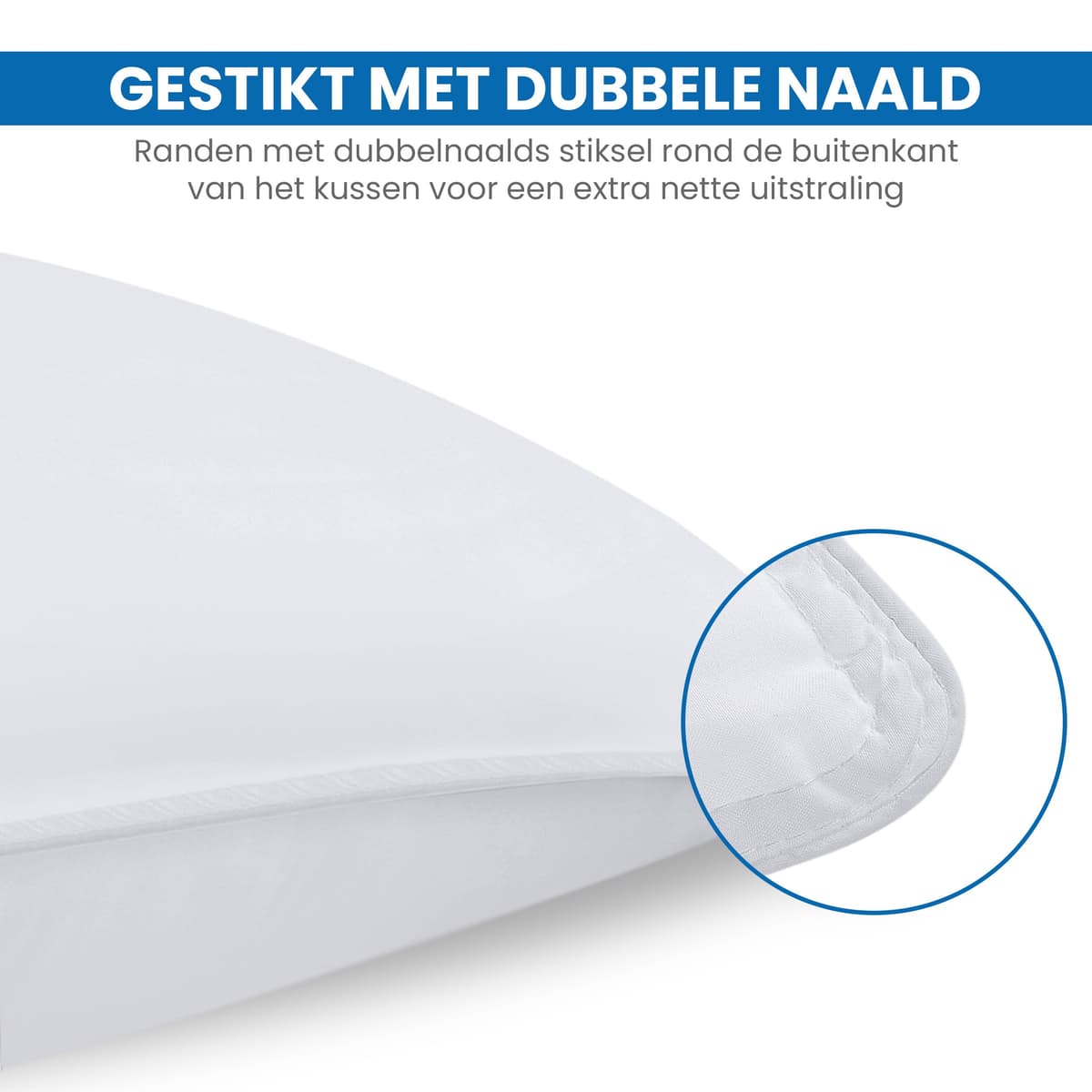 Utopia Bedding Almohadas (2 Unidades), 50 x 70 cm Almohadas de Primera, Fibra Hueca Virgen Siliconada, Almohadas Suave de Fácil Cuidado (Blanco) — view 4