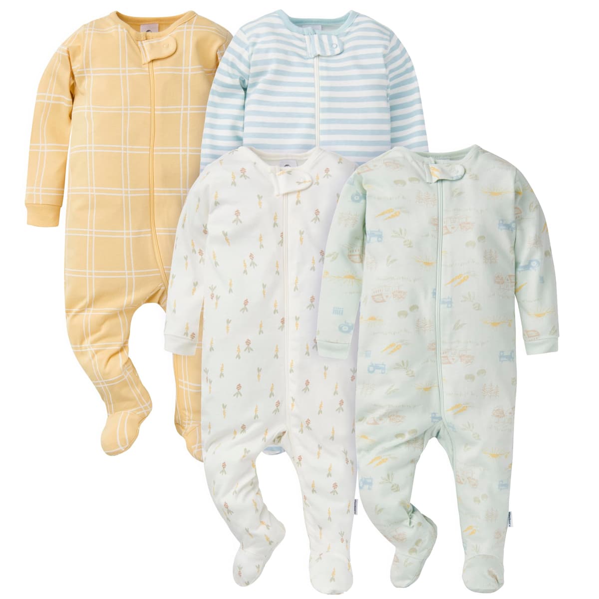 Gerber Baby Girls 4 Pack Sleep 'N Play Footie Baby and Toddler Sleepers — view 25