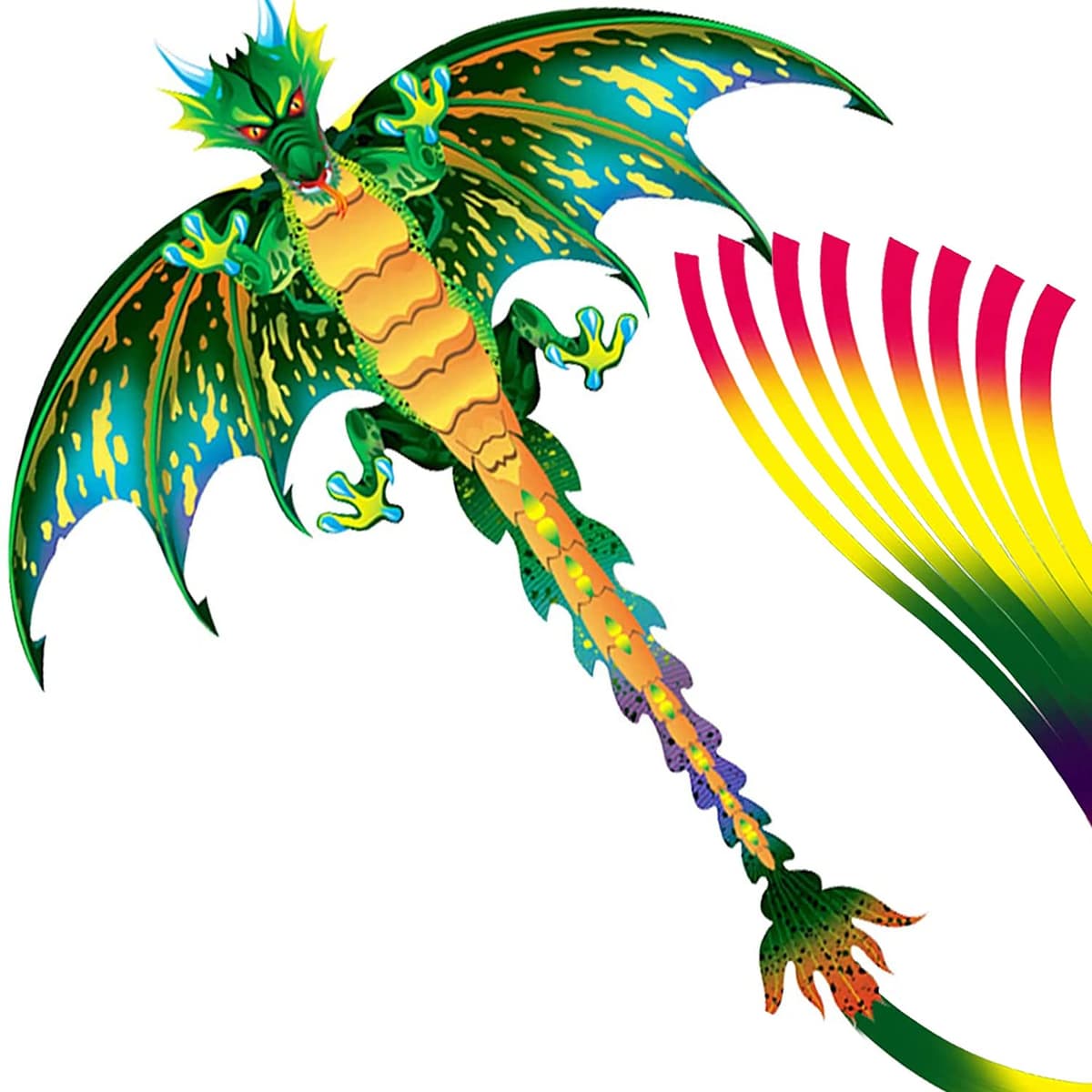 Laptony Dragón Cometa Precioso para Juegos y Actividades al Aire Libre, Fácil de Volar y Montar, Cometa para Deportes al Aire Libre de Verano en Parque o Playa — view 8