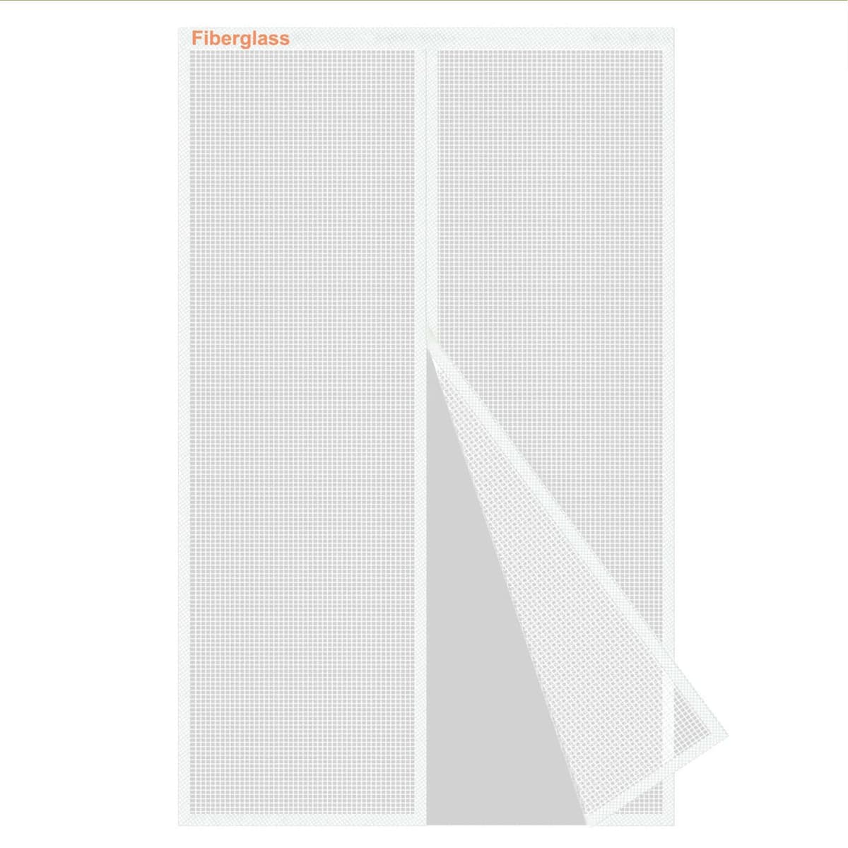Risareyi Mosquitera Puerta Magnética 150x210cm en Fibra de Vidrio, Blanco - Cortina Mosquitera Puerta Exterior con Imanes, Transpirables, Antimosquitos, para Balcon Patio Corredera