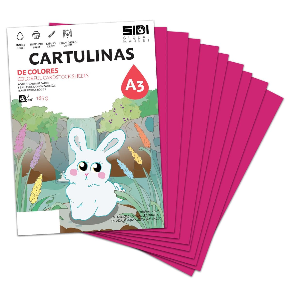 Cartulina A4 Azul Metalizada 230 g Cartulina Brillo Reflectante para Manualidades, Scrapbooking, Impresora Inkjet y Láser, Papel Cartulina Premium Metalizado – SIDI (azul metalizado, 25h) — view 22