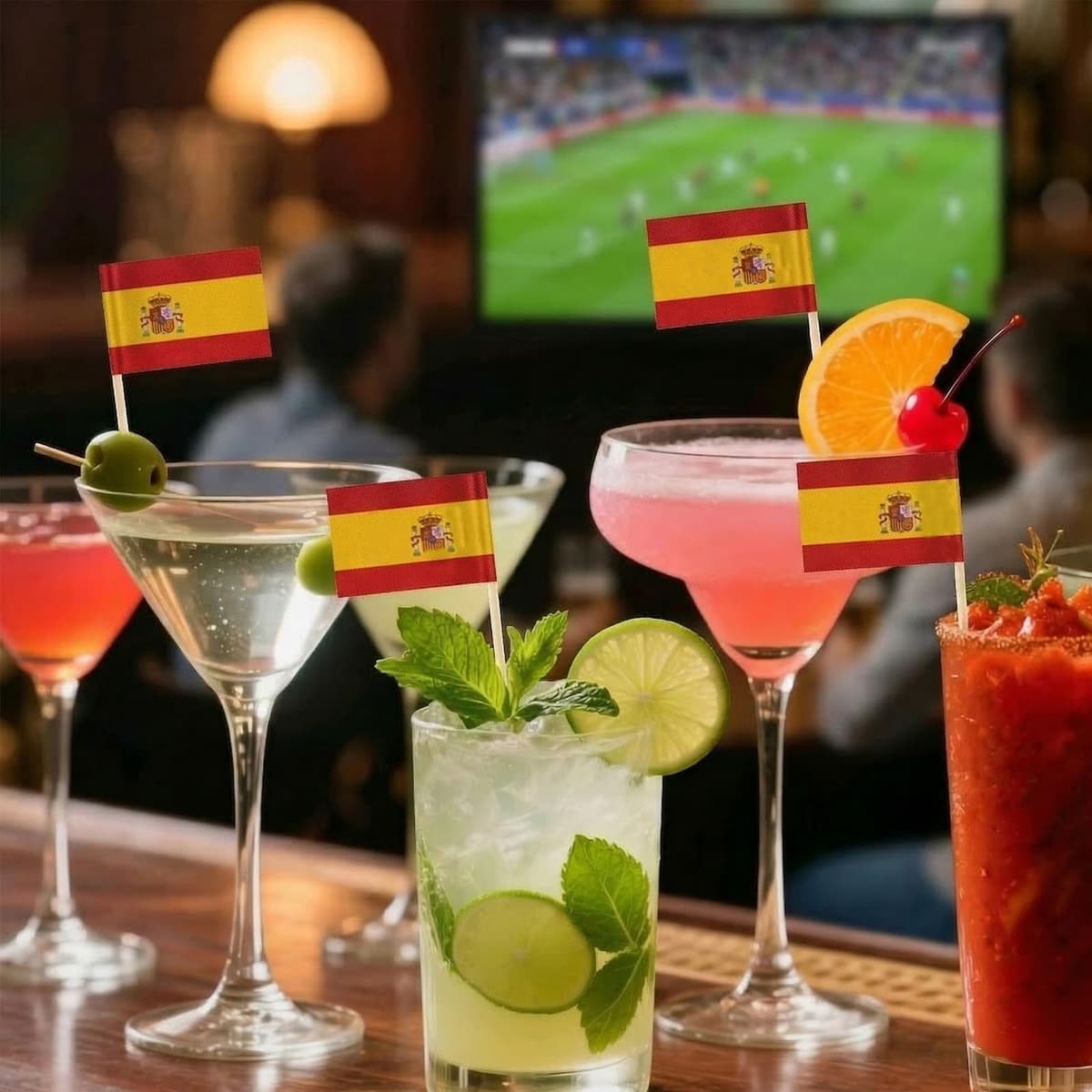 Banderas de Palillos España 2026-100Pcs Banderitas para Comida de España - Palillos con Banderas Españolas para Tapas, Canapés, Cócteles, Tartas y Fiestas — view 5