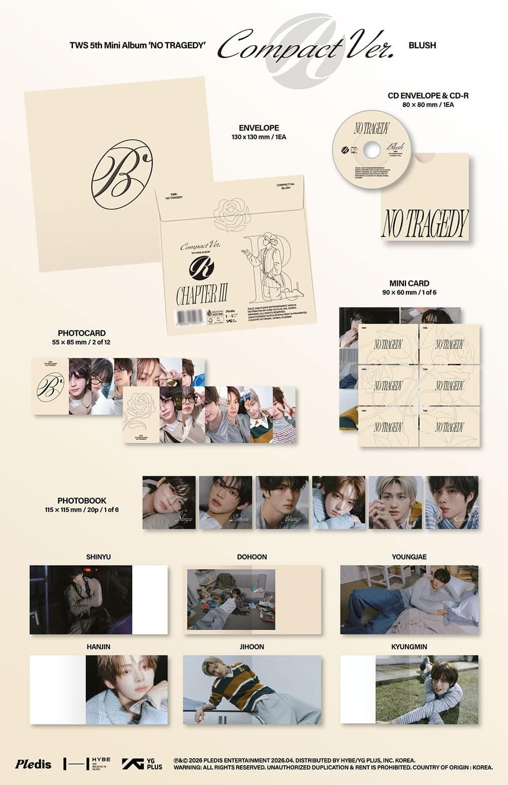 TWS NO TRAGEDY [Compact Ver.] 5th Mini Album (Random Ver.) — view 6