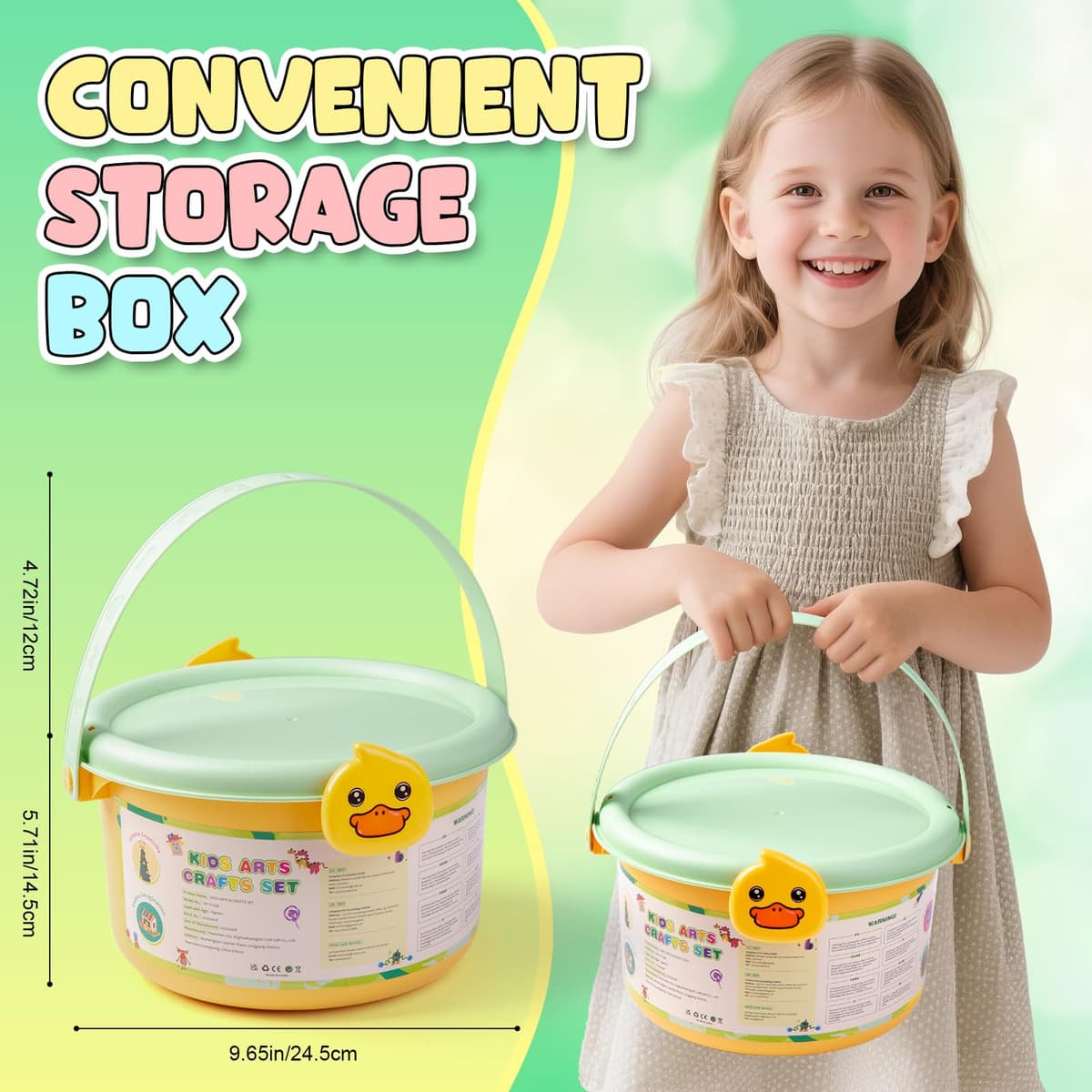 Sundaymot DIY Craft Kits for Kids, Arts and Crafts for Kid with Pipe Cleaners, Feather, Crafting Box and Pom Poms, Toddlers Kids Activity Packs Toys for Girls Boys Ages 3-12 Birthday Gifts — view 2