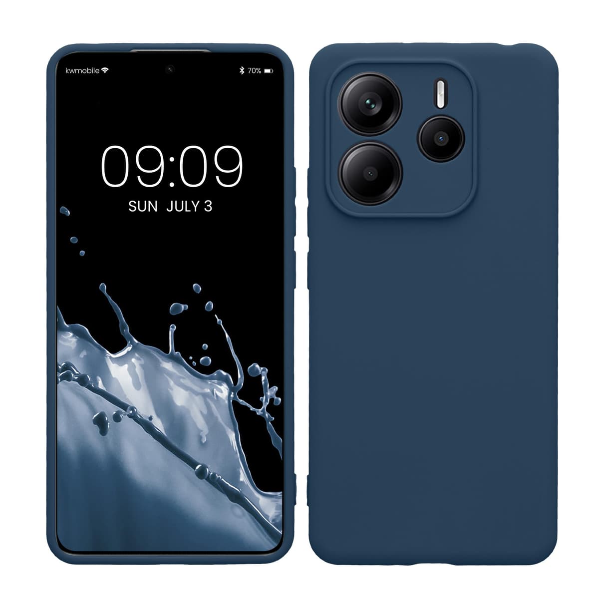 kwmobile Carcasa Compatible con Xiaomi Redmi Note 14 Pro 5G / Poco X7 Funda - Funda Ultrafina de TPU con Bordes elevados - Lavanda Metalizado — view 197