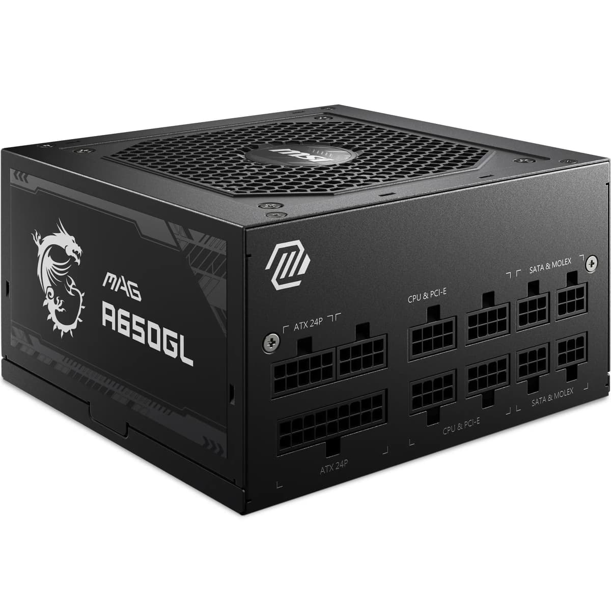 MSI MAG A750GL PCIE5 Power Supply Unit, 750W, 80 Plus Gold, Fully Modular, ATX 3.0, PCIe 5.0 GPU Support, 120mm FDB Fan, Full-Bridge LLC, Flat Black Cables - 7 Year Warranty — view 19