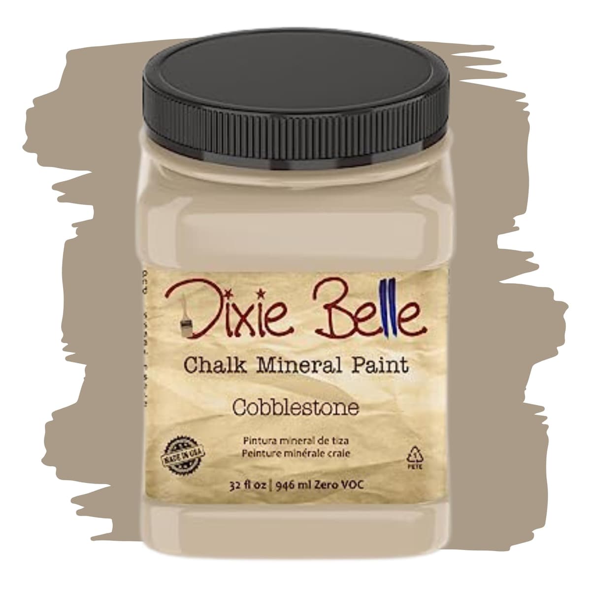 Dixie Belle Paint Company Chalk Finish Furniture Paint - Caviar (32oz) - Matte Black Chic Chalk Mineral DIY Furniture Paint — view 112