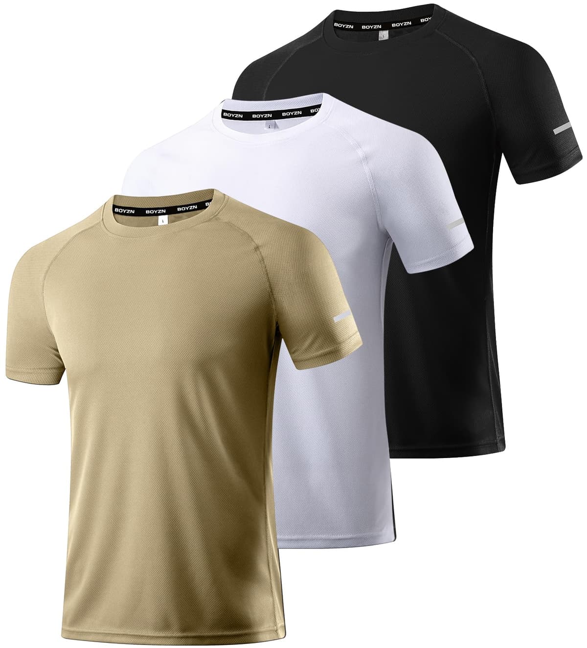 Boyzn 1, 3, 5 or 7 Pack Men's Workout Running Shirts, Dry Fit Moisture Wicking T-Shirt, Gym Athletic Short Sleeve Tee Shirts — view 29
