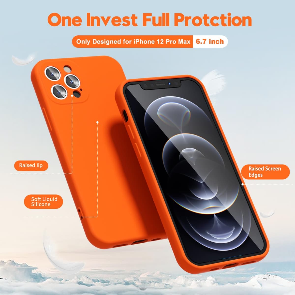 oakxco for iPhone 17 Pro Max Phone Case Liquid Silicone, Cute Thin Slim Grip Soft Rubber Gel for Women Men, Smooth Matte TPU Plain Solid Color Girly Simple Case with Camera Cover, Light Pink — view 454