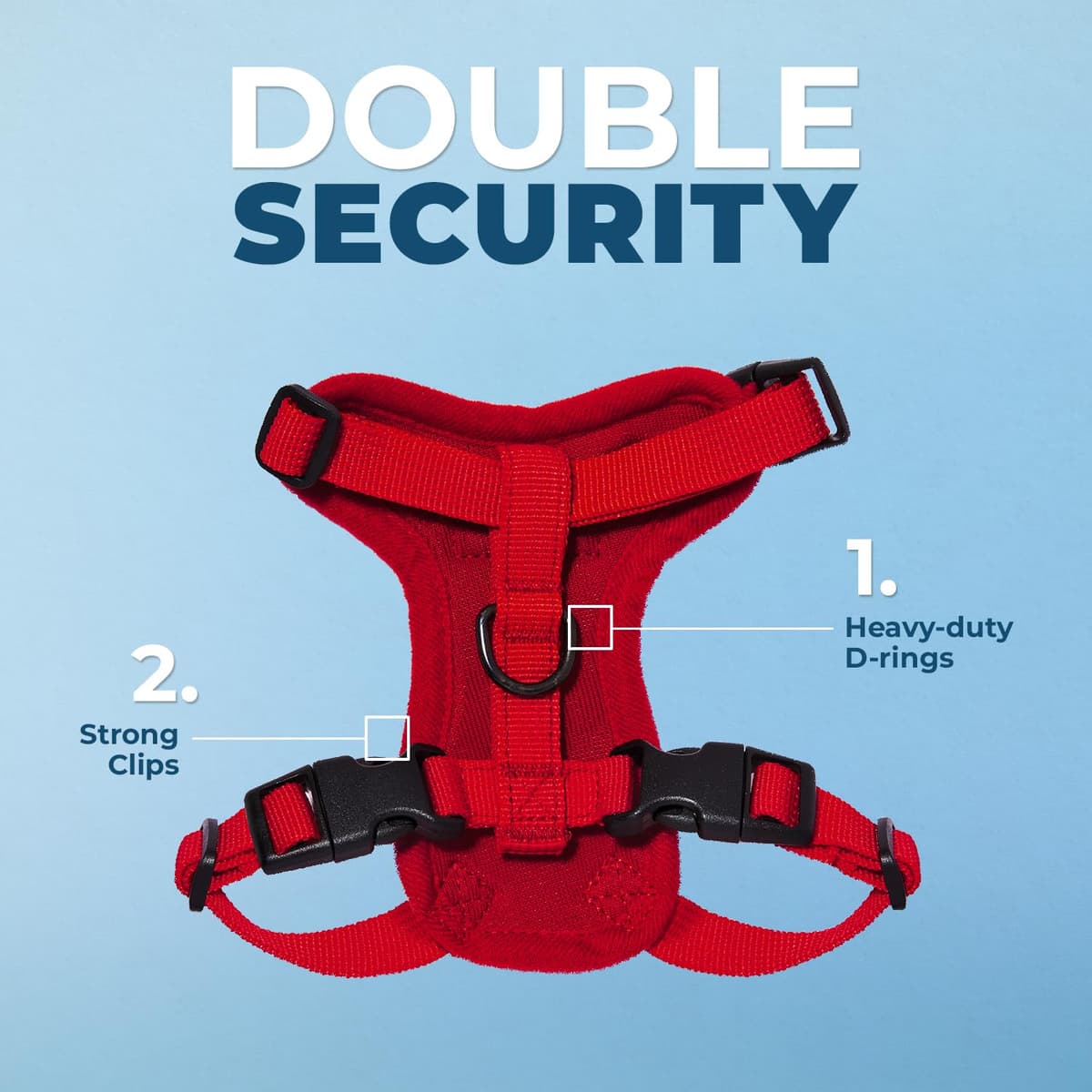 Voyager Step-in Lock Cat Harness and Reflective Cat Leash with Neoprene Handle by Best Pet Supplies - Supports Small, Medium and Large Breed Cats, Red, size XXS - 5ft — view 2