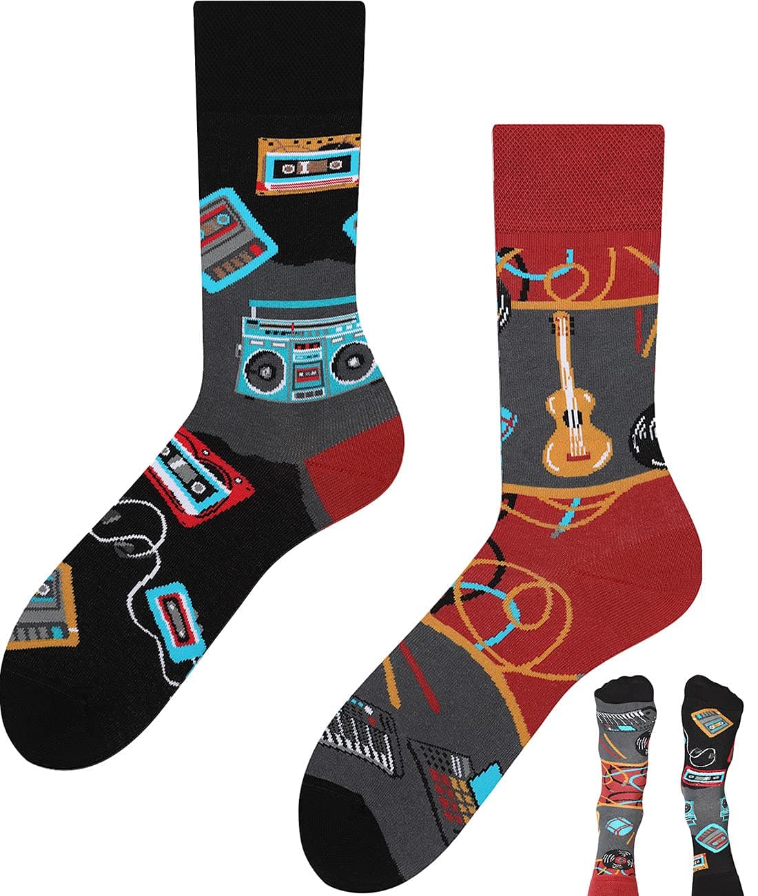 Todo Calcetines Divertidos Hombre y Mujer, Calcetines Fantasia con Motivo, de Colores — view 51